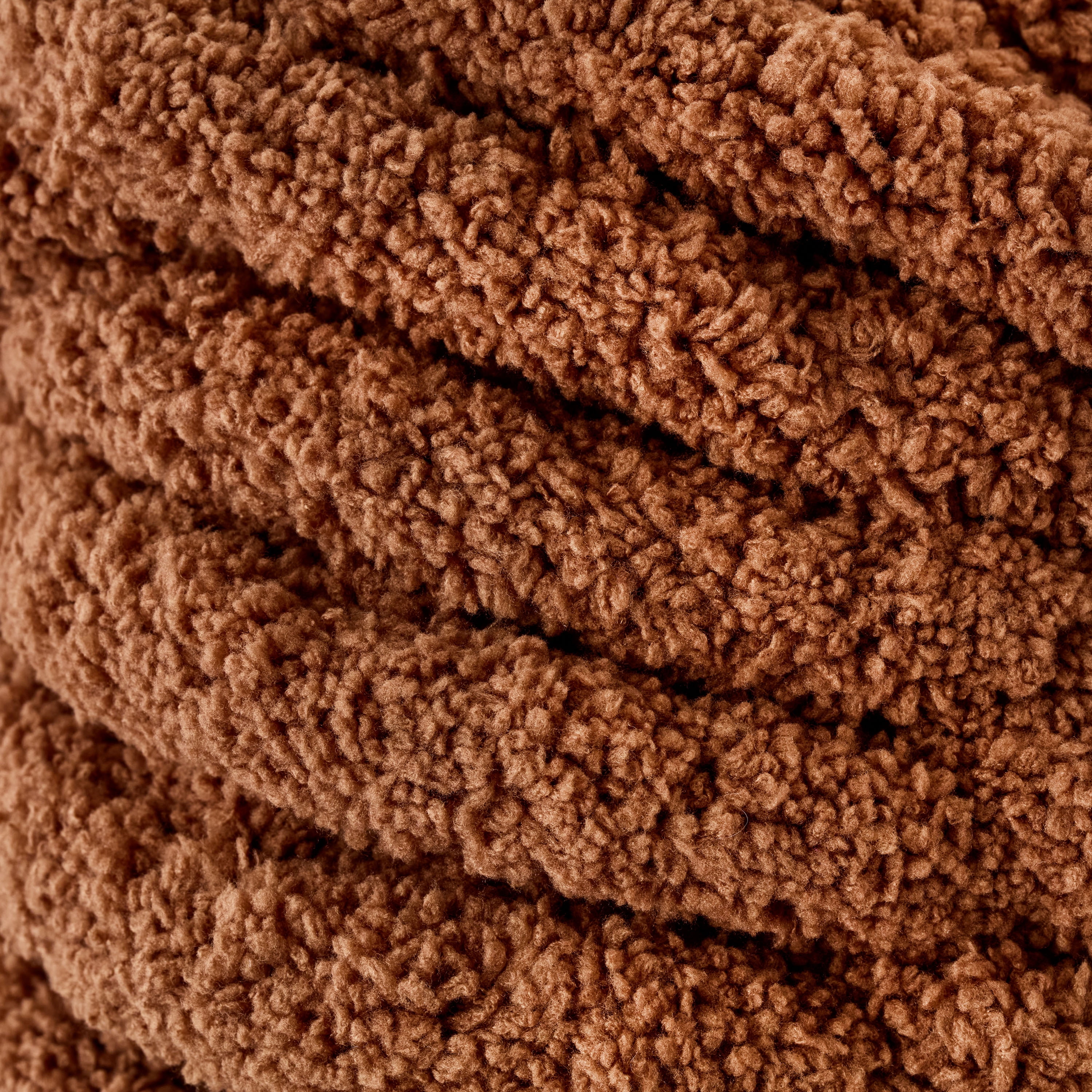 Mainstays Chunky Chenille Yarn, 31.7 yd, Toffee, 100% Polyester, Super Bulky
