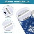thumbnail image 5 of Boho Mandala 40 oz Tumbler with Handle and Straw Stainless Steel Vacuum Water Bottle Leak-proof Travel Coffee Mug Thermos Water Bottle for Office Home Car, 5 of 6