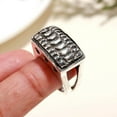thumbnail image 2 of 925 Sterling Silver Designer Statement Ring for Men & Women, Textured Handmade Band, 2 of 2