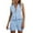 Blue, variant on Two Piece Skirt Set Stylish V Neck Sleeveless Solid Pockets Suit Coat Shorts Formal Suit Womens 2 Piece Outfits Summer Blue L