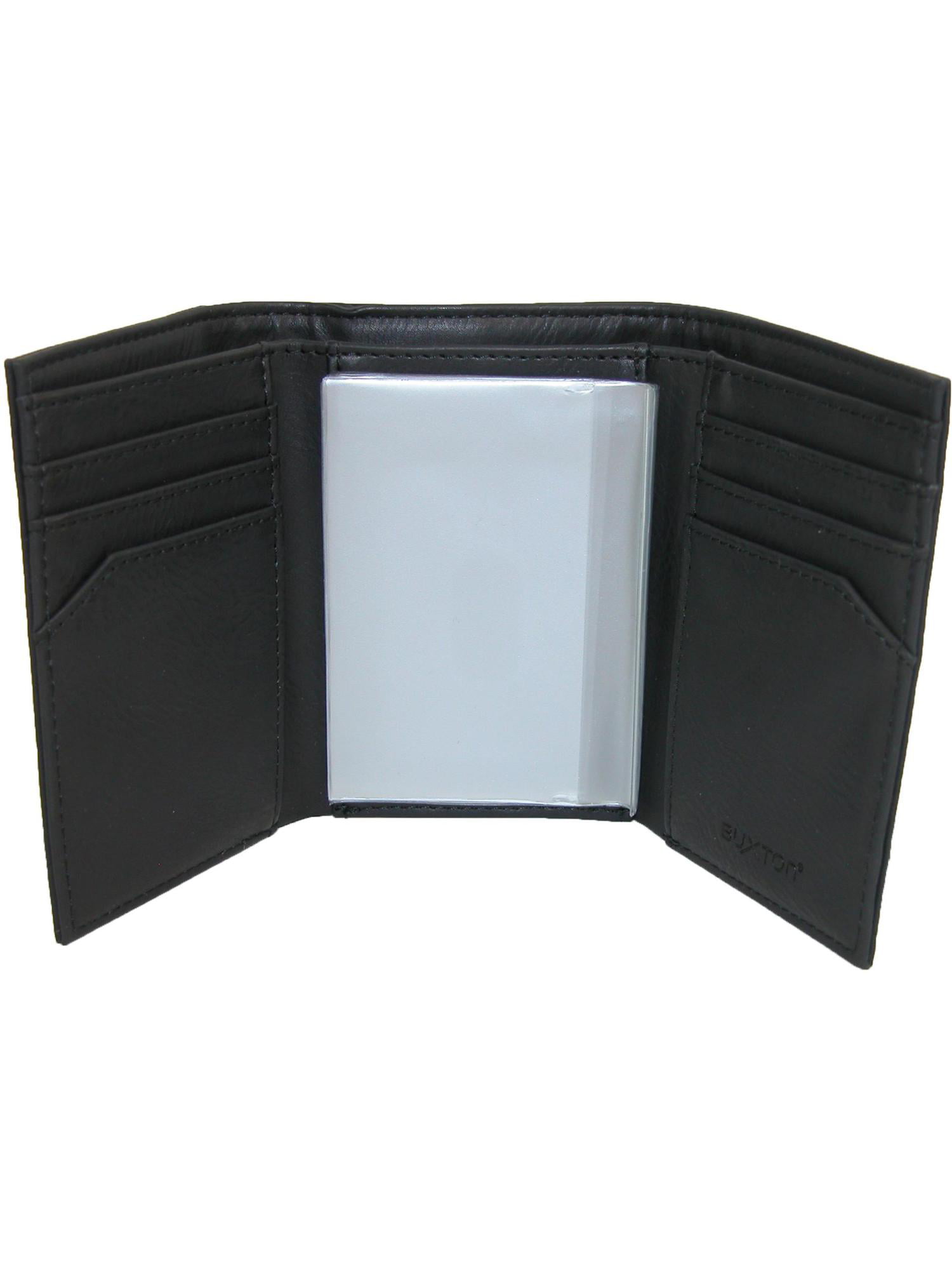 Buxton - Size one size Men&#39;s Leather RFID ID Trifold Travel Wallet - www.semadata.org