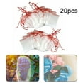 thumbnail image 4 of SPRING 20pcs Garden Plant Fruit Protect Drawstring Net Bag Against Insect Pest Bird 25x15cm, 4 of 5