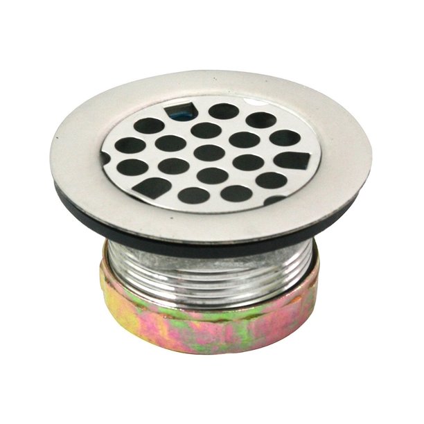 Everflow Flat Stainless Steel RV Mobile Shower Strainer Drain