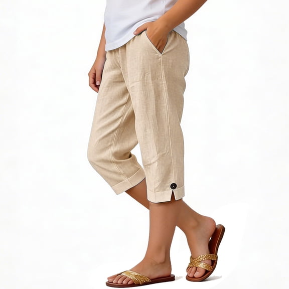 Kids Casual Straight Leg Pants With Pockets, Loose Comfy Slit Hem