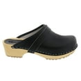 thumbnail image 2 of BJORK Maja Open Back Wood Leather Clogs (Black - EU42), 2 of 9
