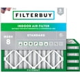 thumbnail image 1 of Filterbuy 30x30x2 MERV 8 (MPR 600) Dust Defense, Pleated HVAC AC Furnace Air Filters (5-Pack), 1 of 8