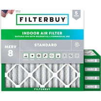 Filterbuy 10x10x2 MERV 8 Dust Defense, Pleated HVAC AC Furnace Air Filters (5-Pack)