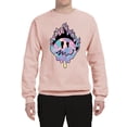 thumbnail image 2 of Wild Bobby Trippy Happy Face Unisex Crewneck Sweatshirt, 2 of 6