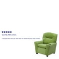 thumbnail image 3 of Flash Furniture Contemporary Avocado Microfiber Kids Recliner with Cup Holder, 3 of 12