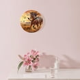 thumbnail image 3 of 10 Inch Wall Clock Battery Operated Silent Clock Decorative for Office, Kitchen, Outdoor, Living Room，Brown Horse Running Sunset Art, 3 of 4