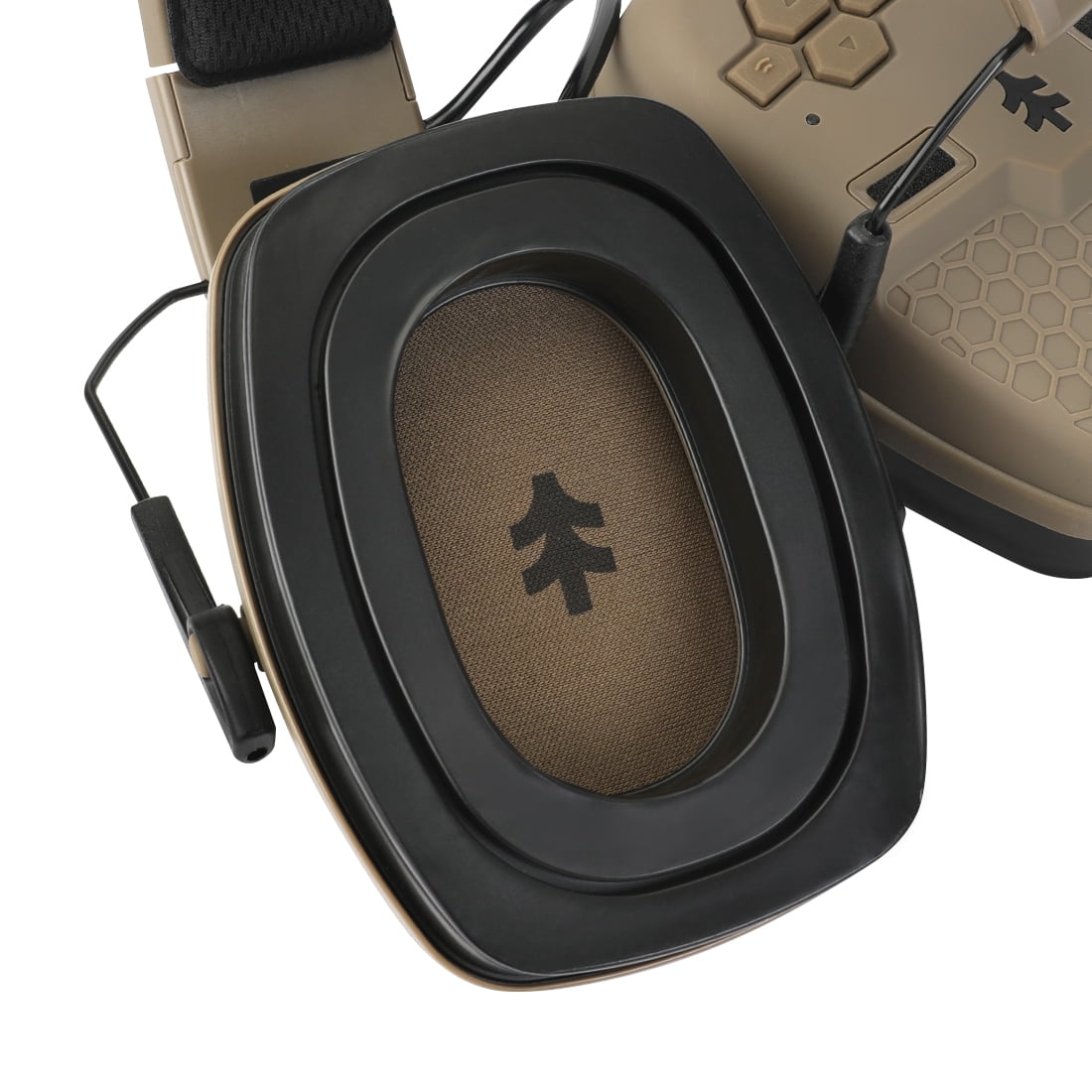 Swiss Tech Klarheit Bluetooth Electronic Hearing Protection, NRR 23 – Dual Power (Battery + Rechargeable), FDE