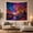 Colorful River, variant on Colorful River Valley Under a Swirling Starry Sky, Dreamy Psychedelic Style for Art Lovers, Fantasy Landscape Decor, Housewarming Gift, Tapestry Wall Hanging for Bedroom and Dorm
