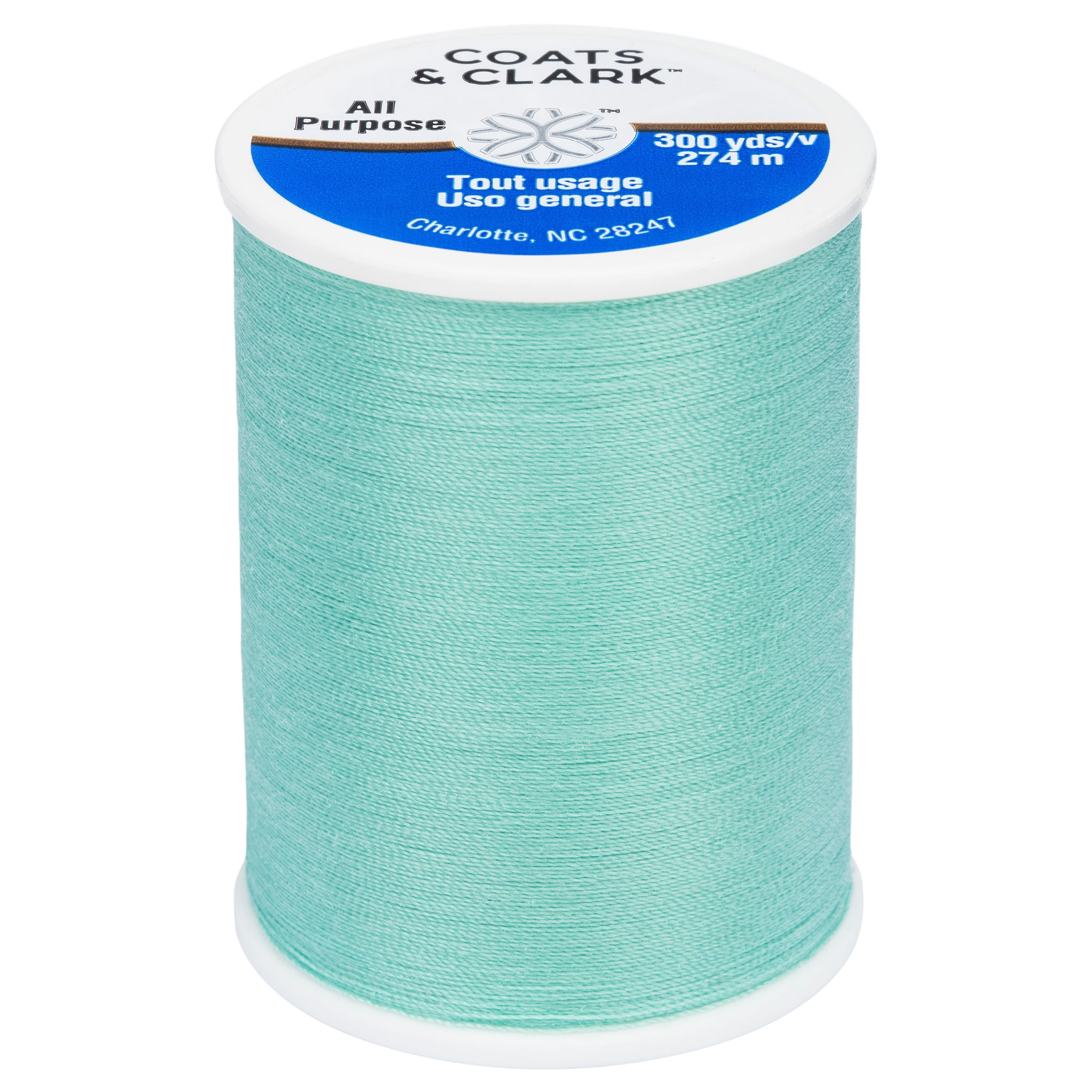 (3 pack) Coats & Clark All Purpose Light Jade Polyester Thread, 300 Yards