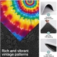 thumbnail image 3 of Rainbow Tie Dye Concentric Circles Kitchen Rugs Sets Of 3,Kitchen Runner Rugs Non Skid Washable,Decorative Kitchen Floor Mats for Kitchen,Sink,Laundry,17"x30"+ 17"x47" + 17"x59", 3 of 6