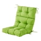 thumbnail image 3 of Tres cojines plegables de respaldo alto para silla de comedor y cocina, cojín grueso para asiento Verde, 3 of 9