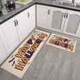 thumbnail image 3 of 2 Piece Halloween Plaid Kitchen Rug Sets Pumpkin Witch Bat Spider Kitchen Floor Mat Absobent Kitchen Floor Matfor Outdoor Bedroom (47x17+30x17 Inches), 3 of 7