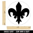 thumbnail image 2 of Fleur De Lis French Mardi Gras Solid Self-Inking Rubber Stamp Ink Stamper - Sky Blue Ink - Medium 1 Inch, 2 of 7