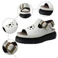 thumbnail image 6 of Modstep Women Platform Sandals Comfortable Hollow Out Flower Flatform Shoes Summer Outdoor Slip on Comfortable Walking Shoes White 9, 6 of 7