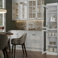 thumbnail image 4 of Palace Imports 100% Solid Wood 16.5" Kitchen Pantry Storage Cabinet with Glass Doors and Adjustable Shelves, White, 4 of 5