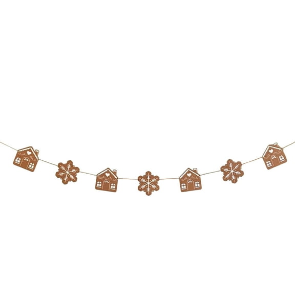 Christmas Tree Garland With Wood Beads,GreenTrees Holiday Banner,Home Decor,Christmas Party Gifts And Decor