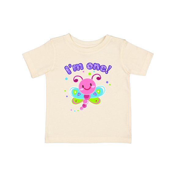 Inktastic I'm One Dragonfly First Birthday Girls Baby T-Shirt