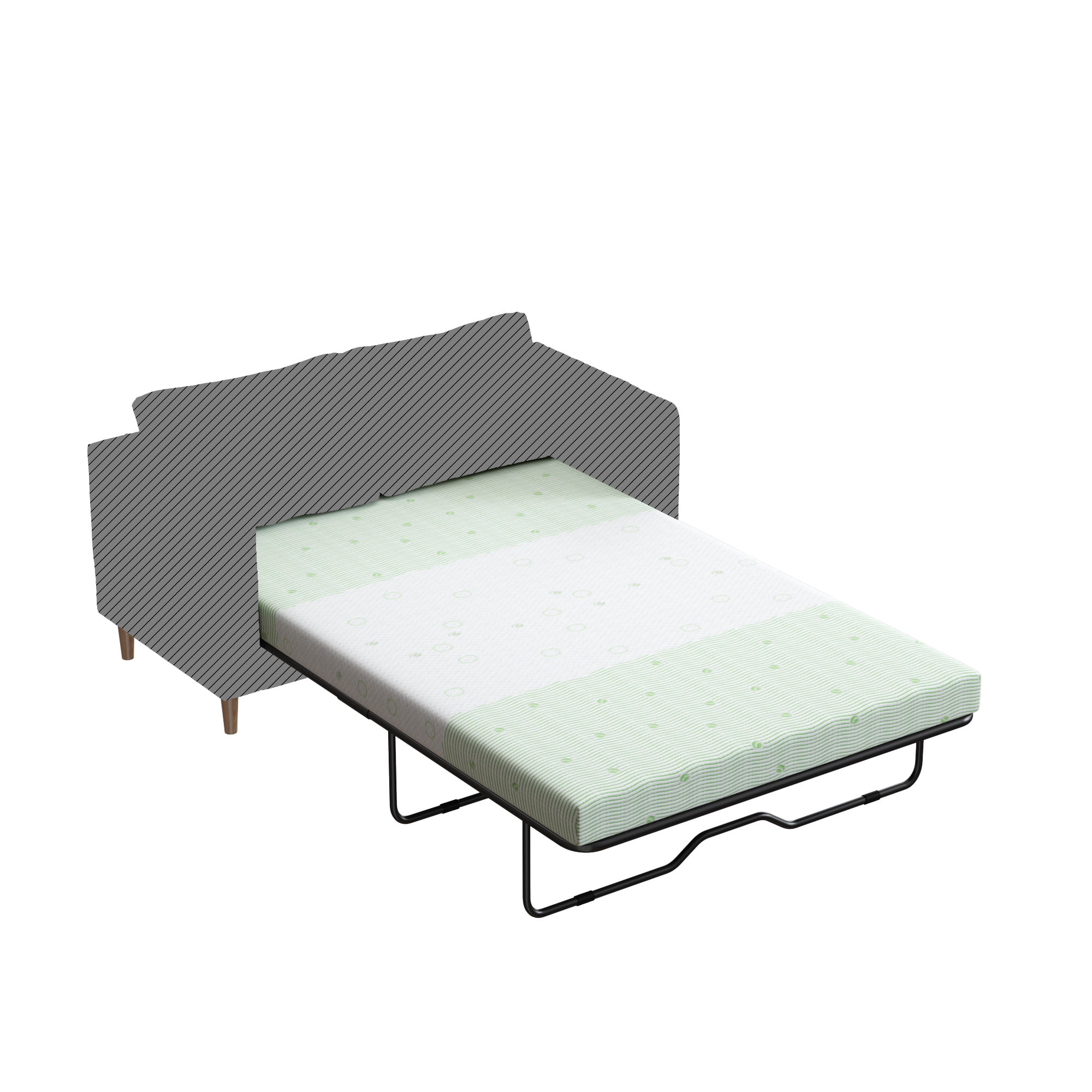 Timber Vibe Studio Mattress Adult 4 in Folding Queen Medium Tight Top Gel Mattresses