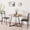 Gray, variant on COZONY 3-Piece Small Dining set, Wooden Round Table & Chair Set for Living Room, Dining Room, Kitchen, Small Space, Apartment, Retro Brown