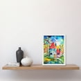 thumbnail image 2 of Farmhouse In The Flowers Folk Art Artwork Framed Wall Art Print A4, 2 of 4