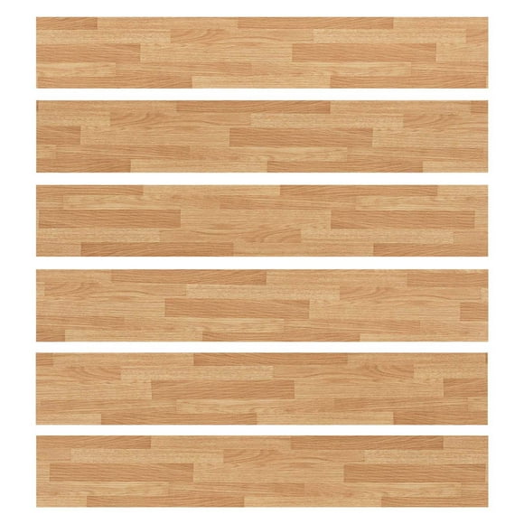 36-Pieces 12 MIL x 6 in. W x 36 in. Peel and Stick Vinyl Tile Flooring, Water Resistant, Brown Wood (54 sq.ft./Box)
