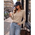 thumbnail image 4 of Zeagoo Womens Sweaters Long Sleeve Polo Shirts V Neck Business Casual Tops Knit Pullover Fall, 4 of 6