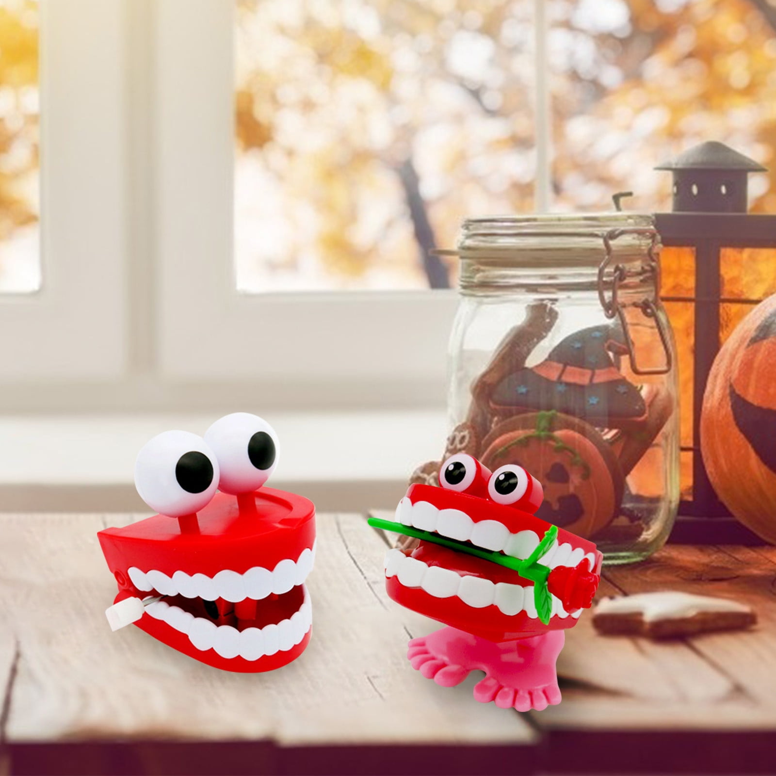 Surface Nightmare TINY JOKER ポッピング OAVQHLG3B Walking Teeth Toys ,Halloween Clockwork Toys Wind
