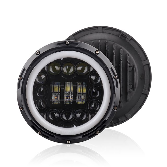 Faro de coche de motocicleta de 12 V/24 V, lámpara de conducción LED redonda de 7 pulgadas