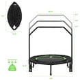 thumbnail image 5 of Arlopu 40'' Foldable Mini Trampoline for Adults, Fitness Rebounder Exercise Trampoline with Adjustable Handle, Max Load 330lbs, 5 of 9