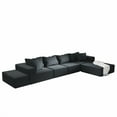 thumbnail image 5 of Modern Upholstered Sectional Sofa Couch Set,Modular 132" L Shaped Sectional Living Room Sofa Set With 6 Pillows,Free Combination Sofa Couch for Living Room,Bedroom, 5 of 5