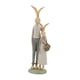 thumbnail image 2 of Figura de conejo de Pascua familiar, decoración de mesa, regalo de inauguración de la casa a prueba de agua Papá e hija, 2 of 9