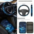 thumbnail image 3 of Jeiento Sea Turtle Car Seat Cover Full Set for Women Men Front and Rear Split Seat Covers Floor Mats Center Console Pad Blue Flower Seat Belt Pad for Vehicle Truck Sedan SUV, 3 of 6