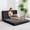 Black, variant on Tri-Fold Corduroy Sleeper Sofa – 6" Tufted Folding Mattress, Full-Size Convertible Bed for Guest, Bedroom, or Travel