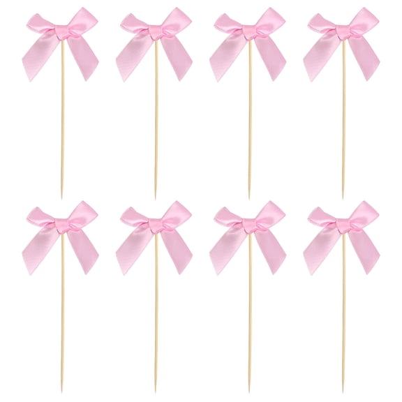 Bow Cupcake Toppers Bowknot Cake Toppers Bow Cupcake Picks for Coquette Theme Party Decoration Bachelorette Bridal Engagement Wedding Party