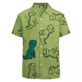 thumbnail image 2 of Nuevas camisas hawaianas de estilo de dibujos animados, camisa de manga corta con estampado 3D de dinosaurio de anime de gran tamaño para hombres, ropa Y2k, blusas Harajuku, 2 of 5