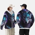 thumbnail image 4 of Balery Purple Sky Wolf Sudadera ligera de manga larga con capucha y protección solar UPF 50+ para hombre y mujer, ideal para pesca y running-X-Large, 4 of 7