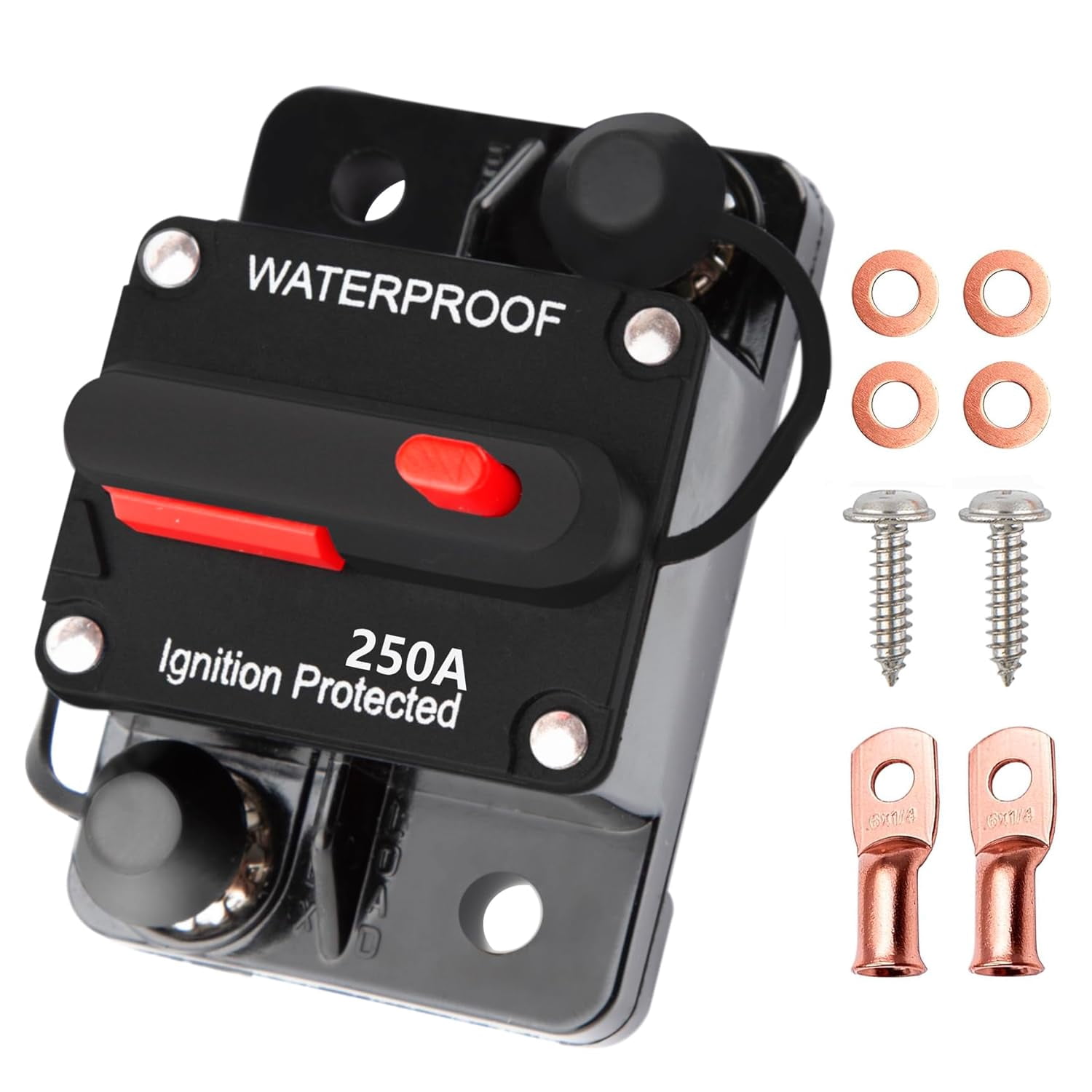 Disjoncteur Manuel Réarmable 12V/24V - 10A à 100A Pour Voiture, Bateau, Audio - 7