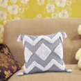 thumbnail image 3 of Boho Throw Pillow Cover, funda de cojín geométrica decorativa con borlas, de almohada para sofá, dormitorio, sala de , 18 x 18 pulgadas, 1 Gris 45x45cm Macarena fundas de almohada de tiro boho, 3 of 8