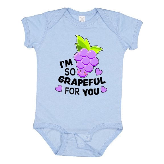 Inktastic Im So Grapeful for You with Cute Grapes Boys or Girls Baby Bodysuit