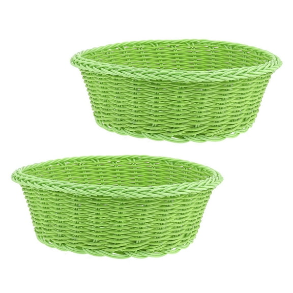 HEATSHAKING 2Pcs Practical Kitchen Baskets for Fruits and Vegetables 8.65X8.65X2.95in