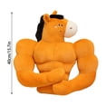 thumbnail image 4 of ICQOVD Oreiller en Peluche Cheval Musclé Moelleux Coussin Animal Drôle, 4 of 9
