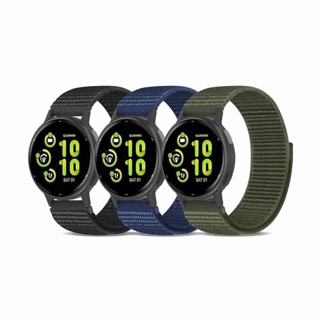 Chenchen 20mm Sport Nylon Band Compatible with Garmin Vivoactive 6/Vivoactive 5/3/3 Music Watch Bands,Soft Lightweiht Adjustable Wristband Strap for Venu/Venu Sq 2 & Forerunner 165/55/245/645 Music
