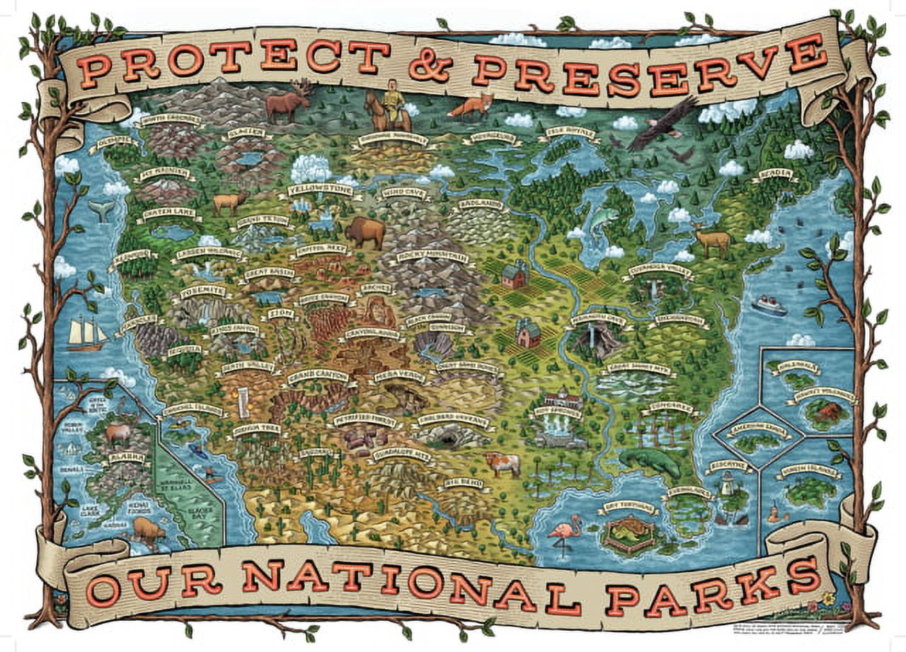 Ravensburger Great Outdoors Puzzle Series | Protect and Preserve USA | 300 Piece Jigsaw Puzzle