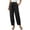 Black, variant on Manxivoo Women's cotton linen high-waisted wide-leg barrel pants (loose fit) for summer, with pockets, suitable for casual and home wear