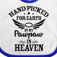 thumbnail image 4 of Inktastic Handpicked for Earth by My Pawpaw in Heaven with Angel Wings Boys or Girls Baby Bib, 4 of 4