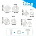 thumbnail image 2 of Uxcell 39Set 12/15/20/25/30mm 1/2, 9/16, 13/16, 1, 1-3/16 Inch Doll Joints, Plastic Removable Animal Joints Connector Engage Bolt Doll Making Supplies for Bear Limbs Head Joint DIY, White, 2 of 6